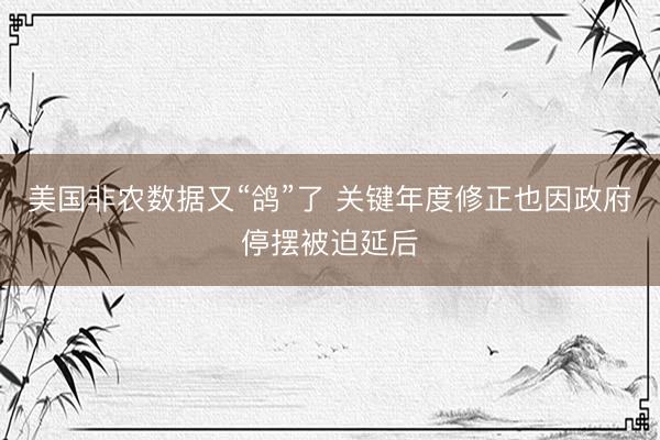 美国非农数据又“鸽”了 关键年度修正也因政府停摆被迫延后