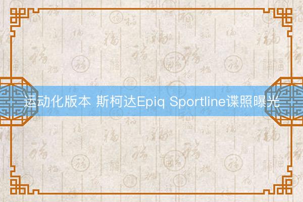 运动化版本 斯柯达Epiq Sportline谍照曝光