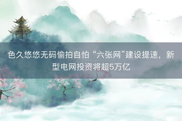 色久悠悠无码偷拍自怕 “六张网”建设提速，新型电网投资将超5万亿