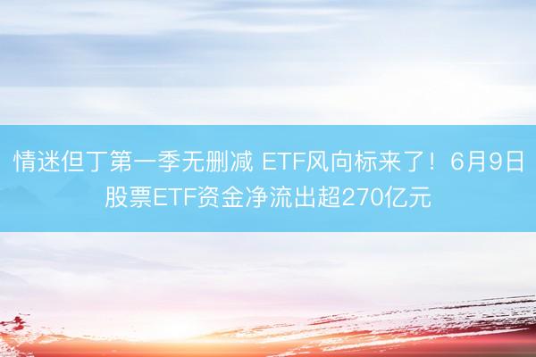 情迷但丁第一季无删减 ETF风向标来了！6月9日股票ETF资金净流出超270亿元
